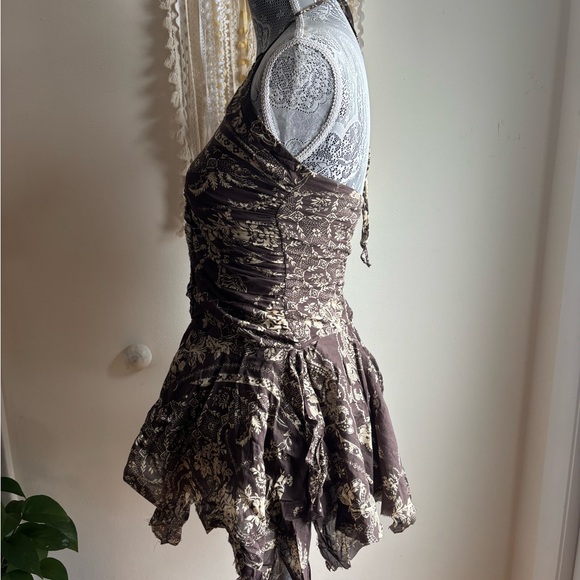 Urban Outfitters Brown and Cream Textured Top - Picture 3 of 9